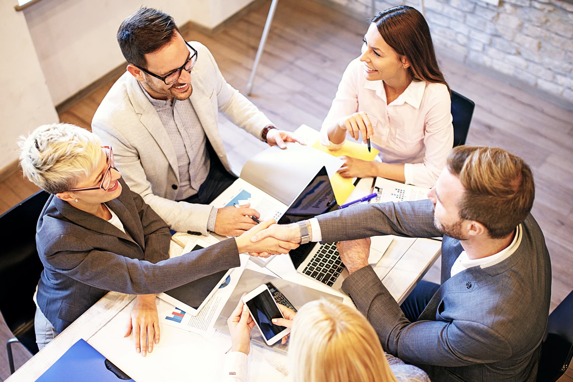 A leadership team in a strategy session